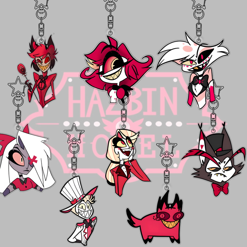 Home Office Kit - Hazbin Hotel Stars Keychain Kawaii Alastor