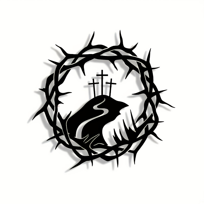 Home Office Decor - CIFBUY Iron Wall Art Vine Circle