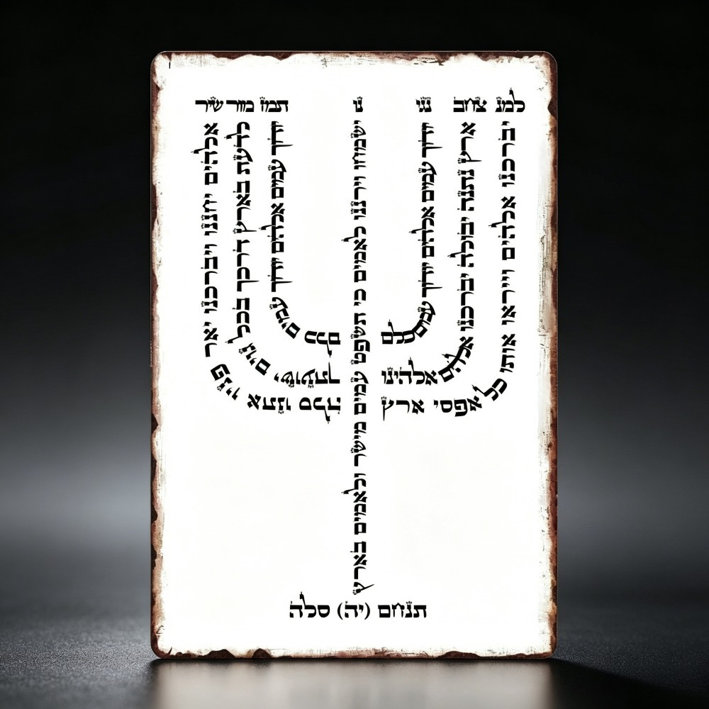 Home Office Decor - CIFBUY Vintage Hebrew YHVH Aluminum Wall