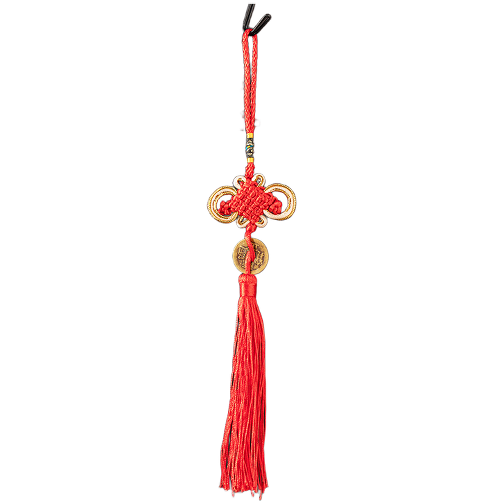 Home Office Interior Design - Brass Feng Shui Coin Pendant Featuring