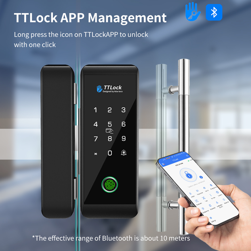 Home Office Login - TTLOCK Smart Glass lock Fingerprint recognition