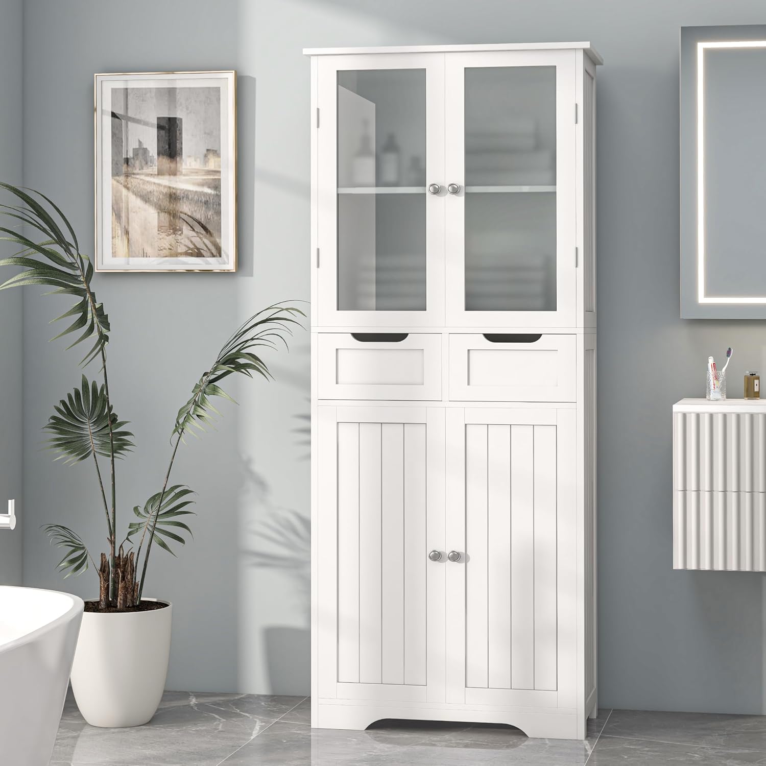 Home Office Furniture Sets - Tall Bathroom Storage Cabinet Freestanding Bathroom