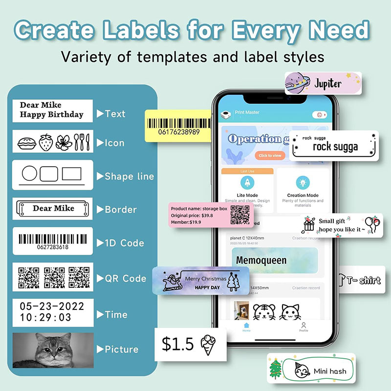P15 Label Printer Sticker 12*4 - огляд і ціна Label Maker Machine