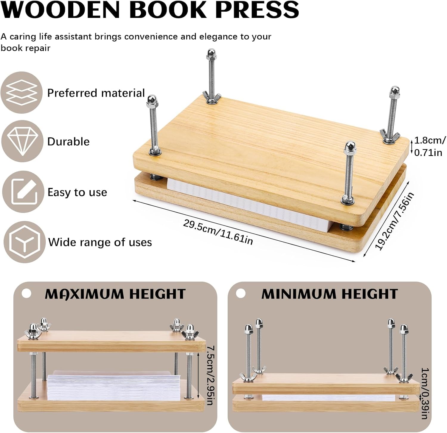 Wooden Book Press, Binding Too - огляд і ціна Label Maker Machine