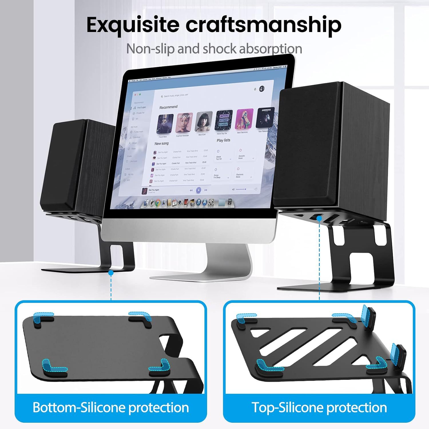 2pcs lot Desktop Speaker Stand - огляд і ціна Monitor Riser Stand