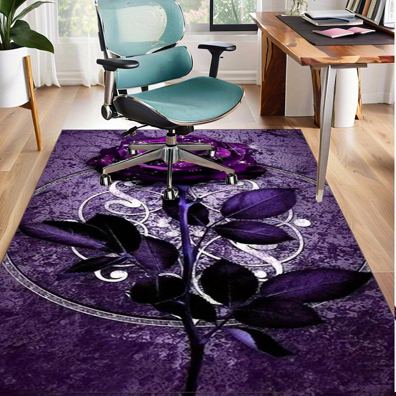 Purple Leaf Rug for Elegant Of - огляд і ціна Home Office Interior Design