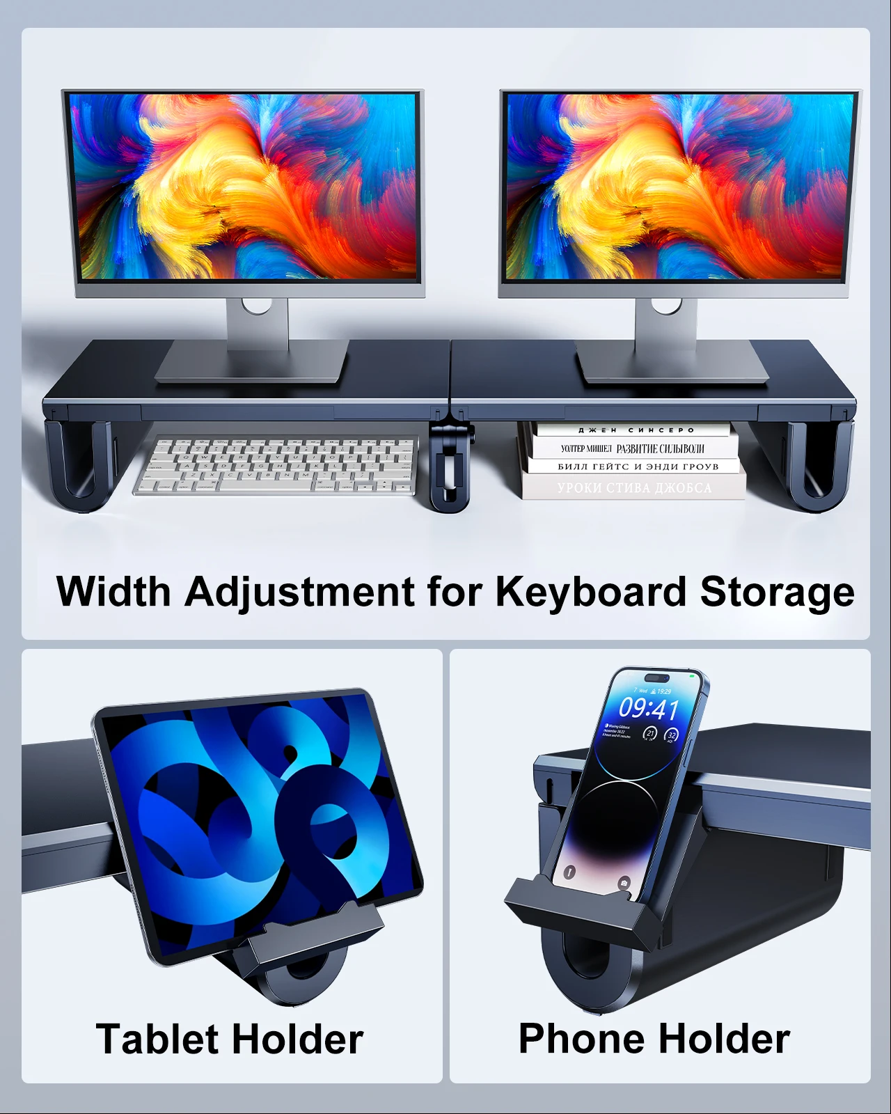 Oatsbasf Dual Monitor Stand Ri - огляд і ціна Monitor Riser Stand