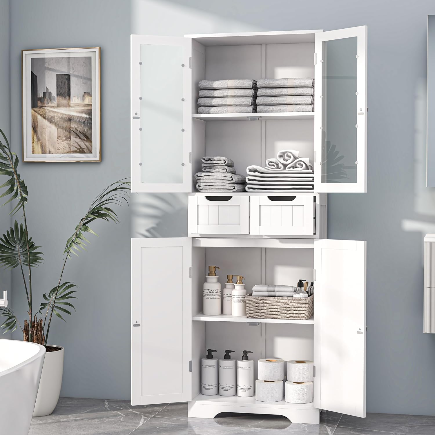 Tall Bathroom Storage Cabinet  - огляд і ціна Home Office Furniture Sets